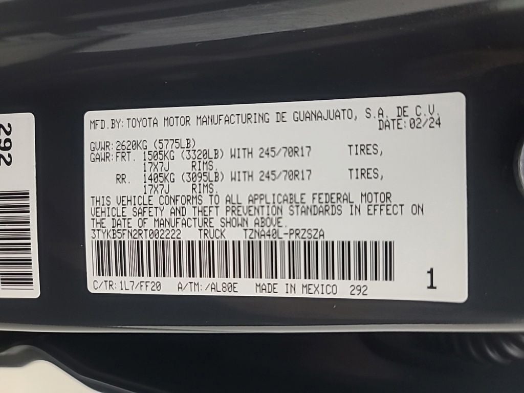 2024 Toyota TACOMA SR5 SR5