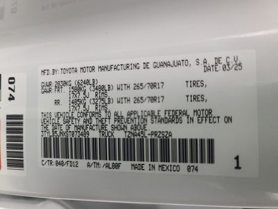 2025 Toyota Tacoma TRD Off-Road