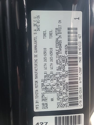 2026 Toyota Tacoma Hybrid Limited