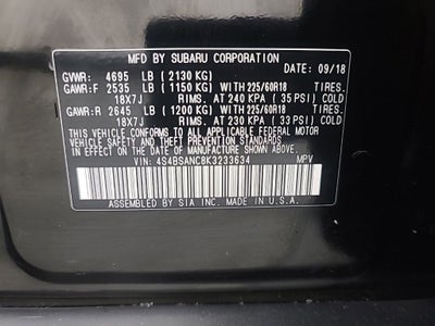 2019 Subaru Outback 2.5i Limited
