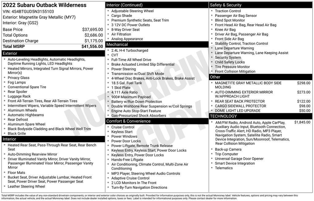 2022 Subaru Outback Wilderness