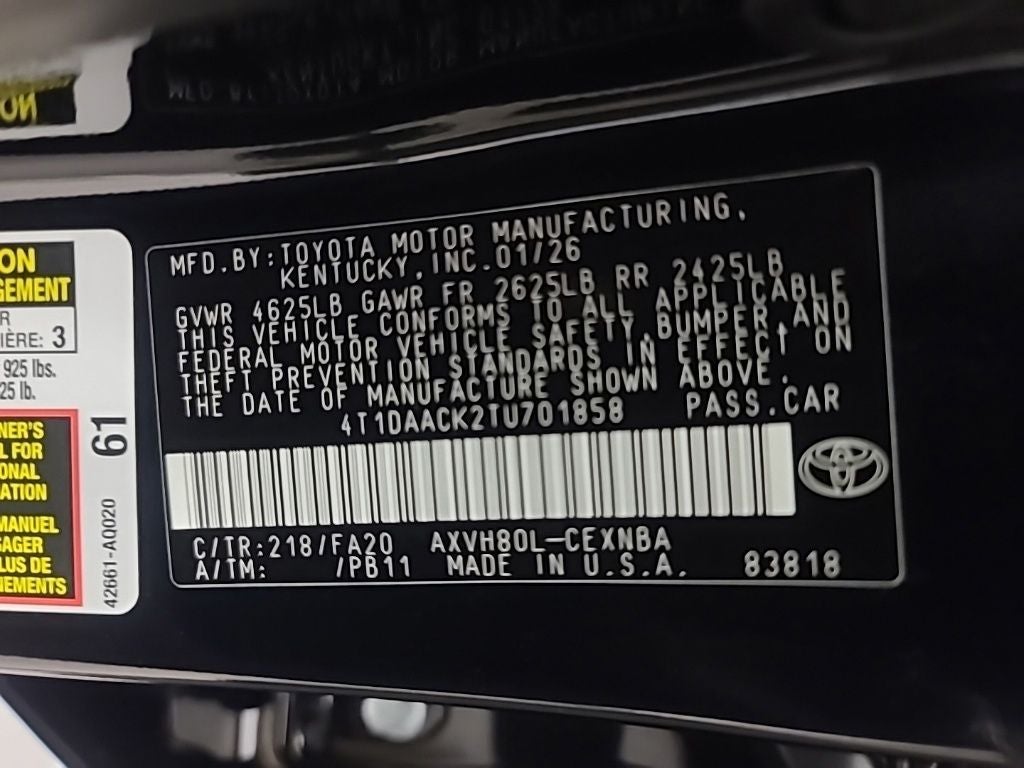 2026 Toyota Camry LE