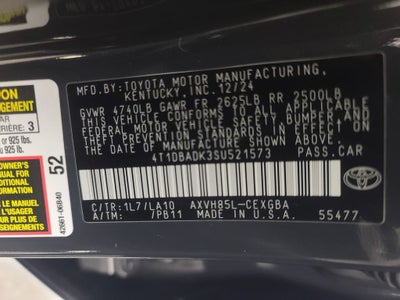 2025 Toyota Camry XLE Premium Plus Package