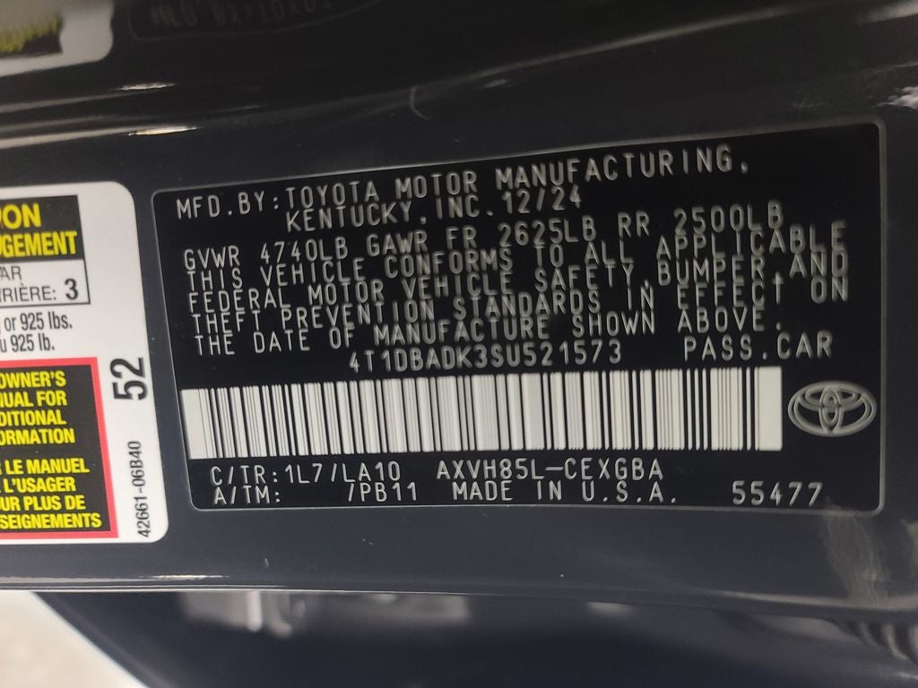 2025 Toyota Camry XLE Premium Plus Package