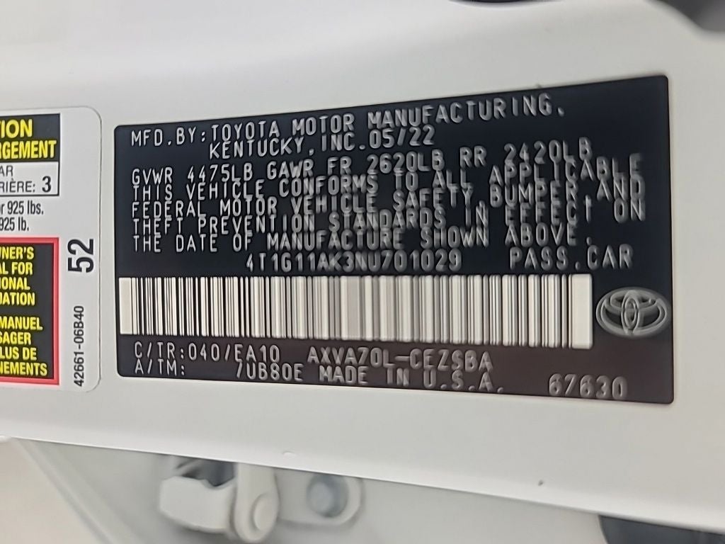 2022 Toyota Camry SE