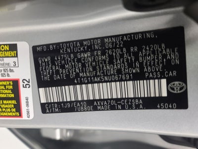 2022 Toyota Camry SE