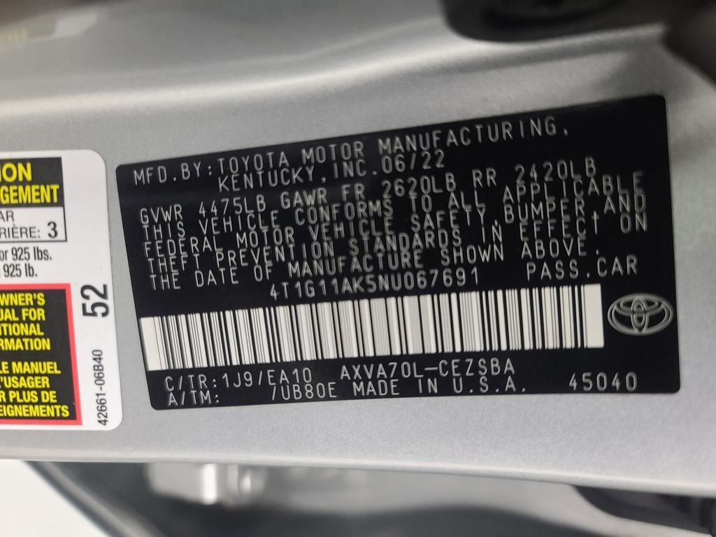 2022 Toyota Camry SE