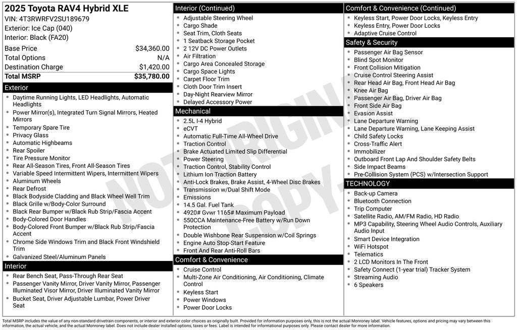 2025 Toyota RAV4 Hybrid XLE