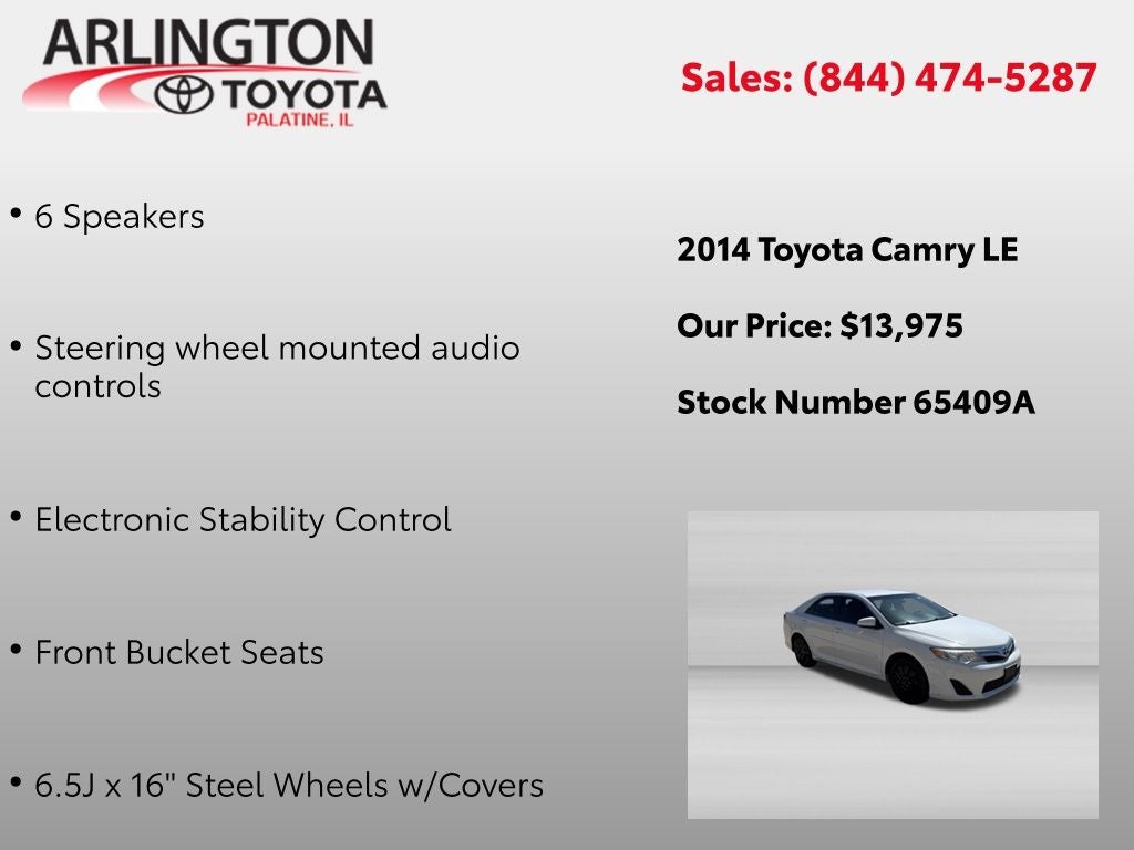 2014 Toyota Camry LE 2014.5