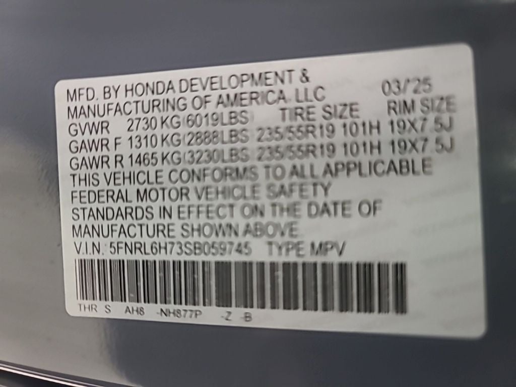 2025 Honda Odyssey Sport-L