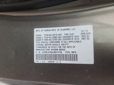 2018 Honda Odyssey Elite