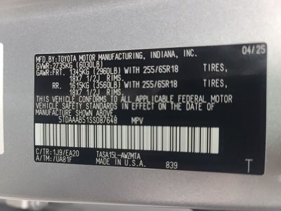 2025 Toyota Grand Highlander XLE