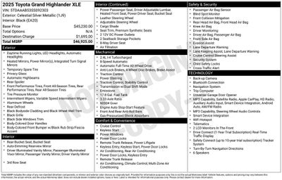 2025 Toyota Grand Highlander XLE