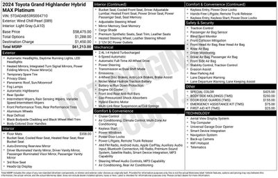 2024 Toyota GRAND HIGHLANDER HV MAX Platinum