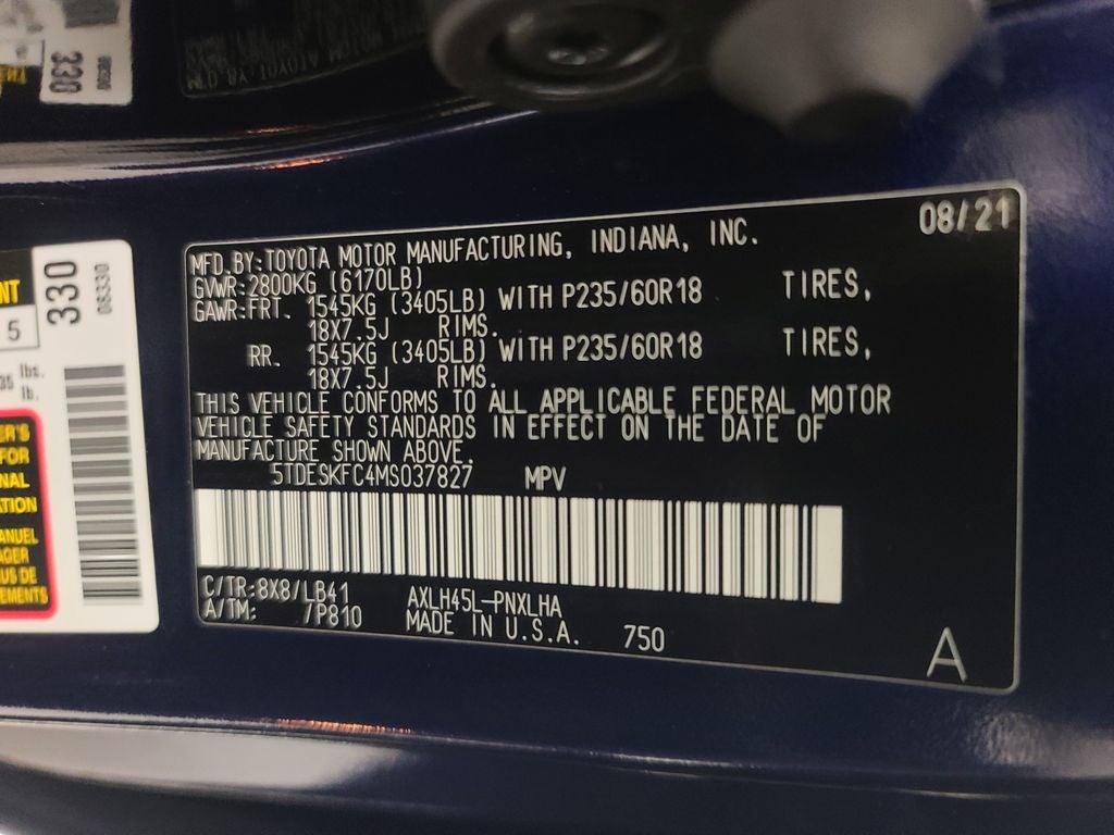 2021 Toyota Sienna Platinum 7 Passenger