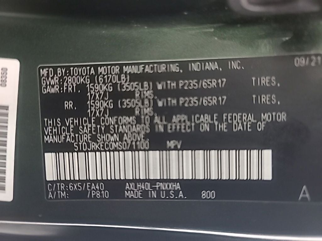 2021 Toyota Sienna XLE