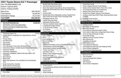2021 Toyota Sienna XLE