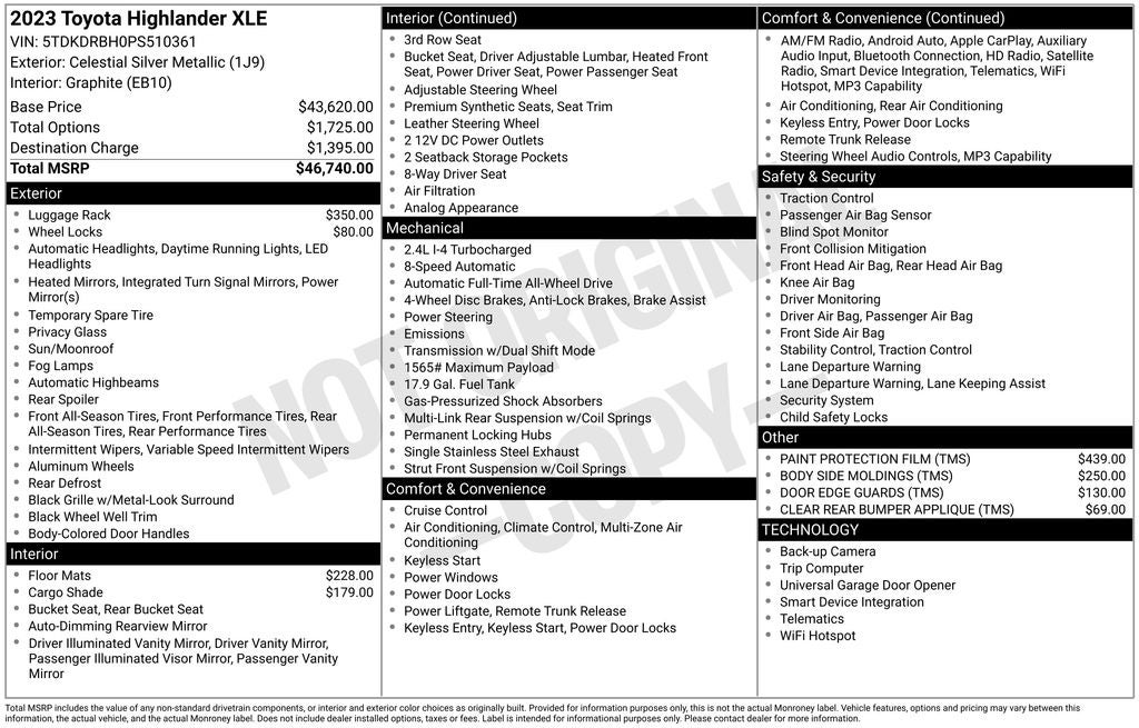 2023 Toyota Highlander XLE