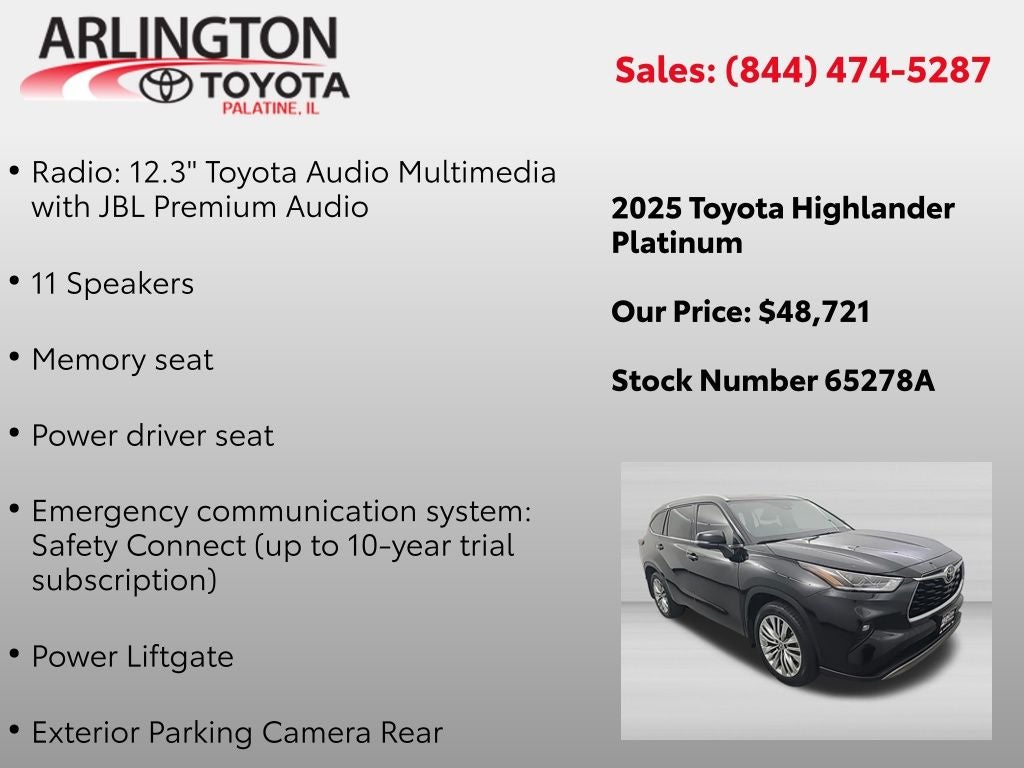 2025 Toyota HIGHLANDER Platinum