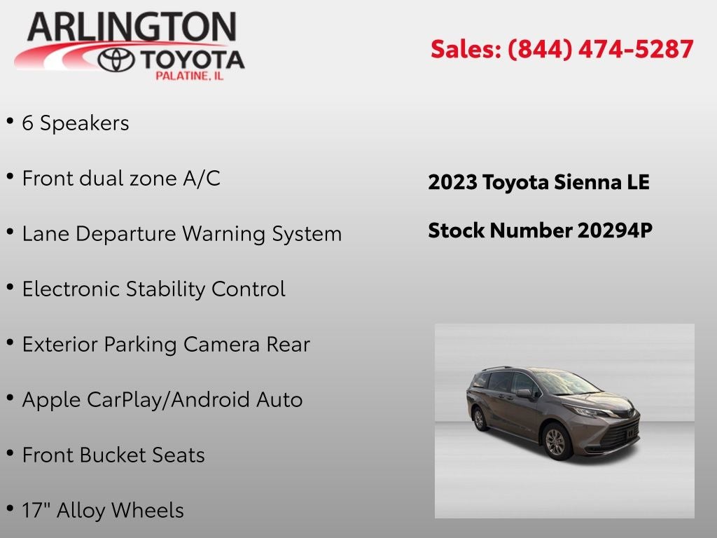 2023 Toyota Sienna LE 8 Passenger