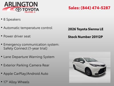 2026 Toyota Sienna LE 8 Passenger