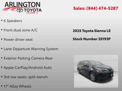 2025 Toyota Sienna LE 8 Passenger
