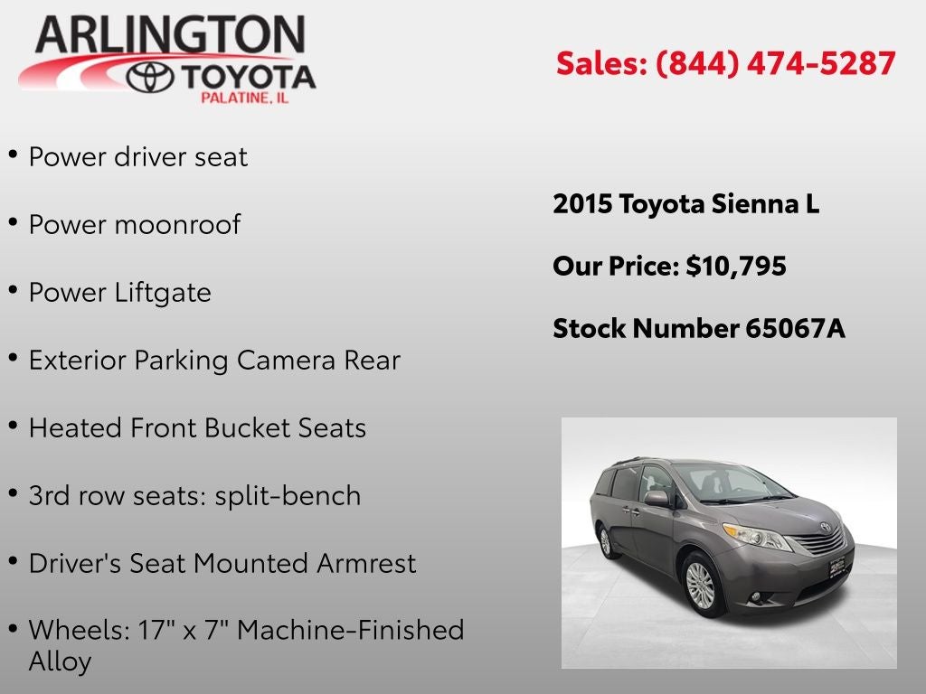 2015 Toyota Sienna L 7 Passenger
