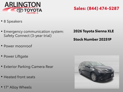 2026 Toyota Sienna XLE 8 Passenger