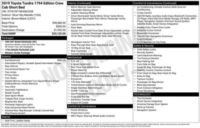 2019 Toyota Tundra 1794 CrewMax