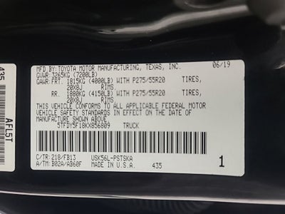 2019 Toyota Tundra SR5 TRD Sport Package