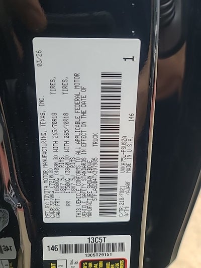 2026 Toyota Tundra SR5