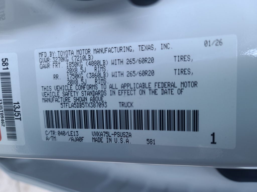 2026 Toyota Tundra SR5