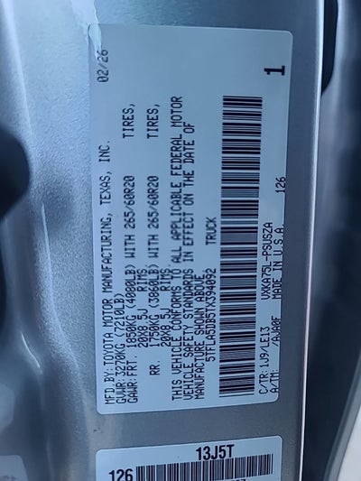 2026 Toyota Tundra SR5