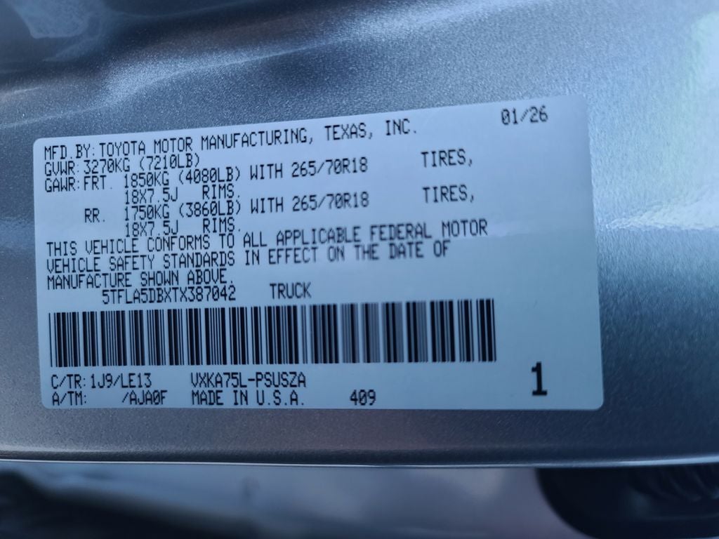 2026 Toyota Tundra SR5