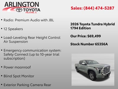 2026 Toyota TUNDRA HV 4X4 1794 Edition