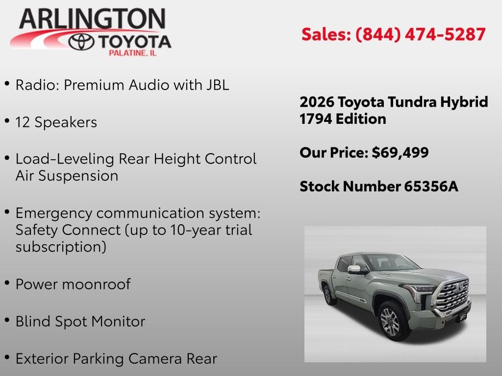 2026 Toyota TUNDRA HV 4X4 1794 Edition