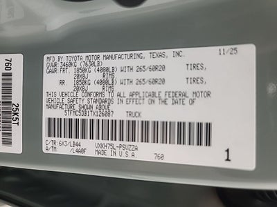 2026 Toyota TUNDRA HV 4X4 1794 Edition