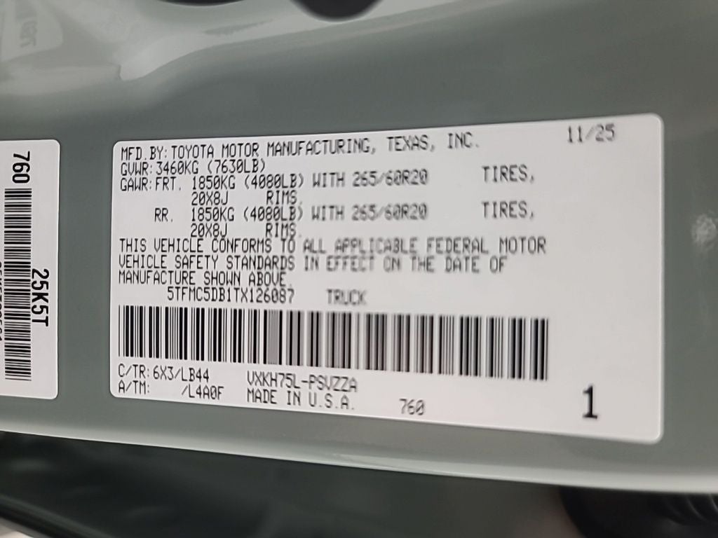 2026 Toyota TUNDRA HV 4X4 1794 Edition
