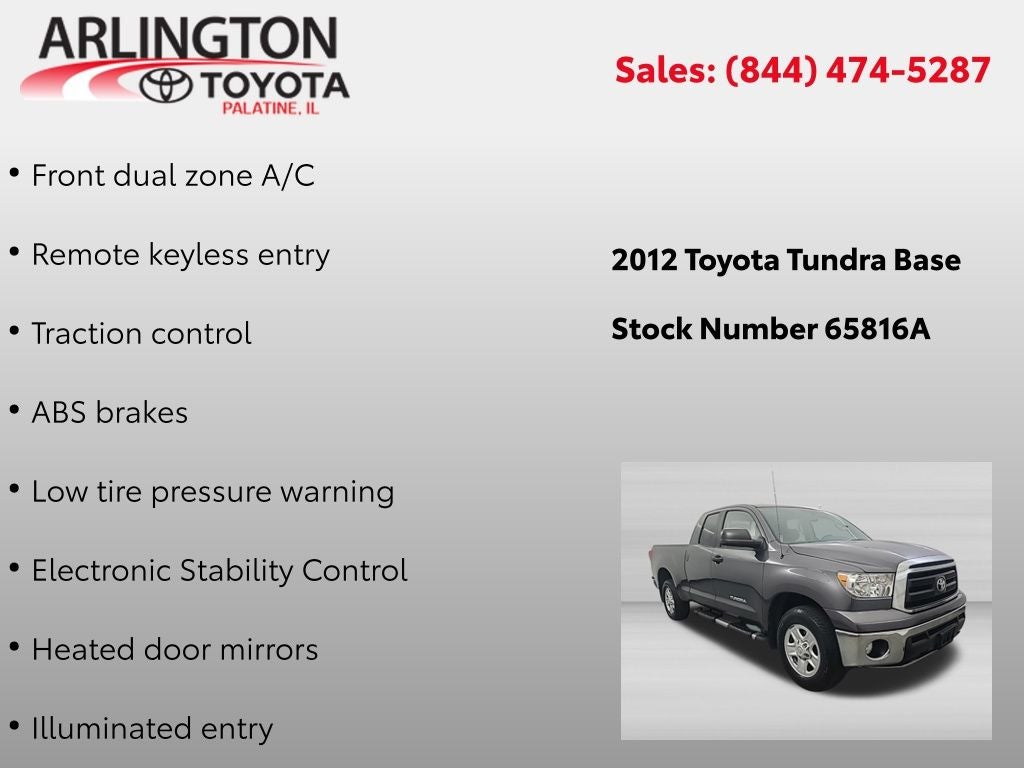 2012 Toyota TUNDRA 4X4 Base 4.6L V8