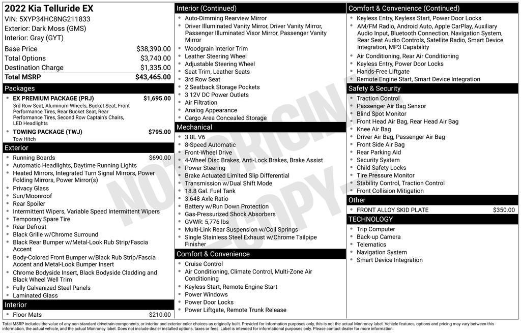 2022 Kia Telluride EX