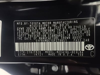 2025 Toyota Corolla LE