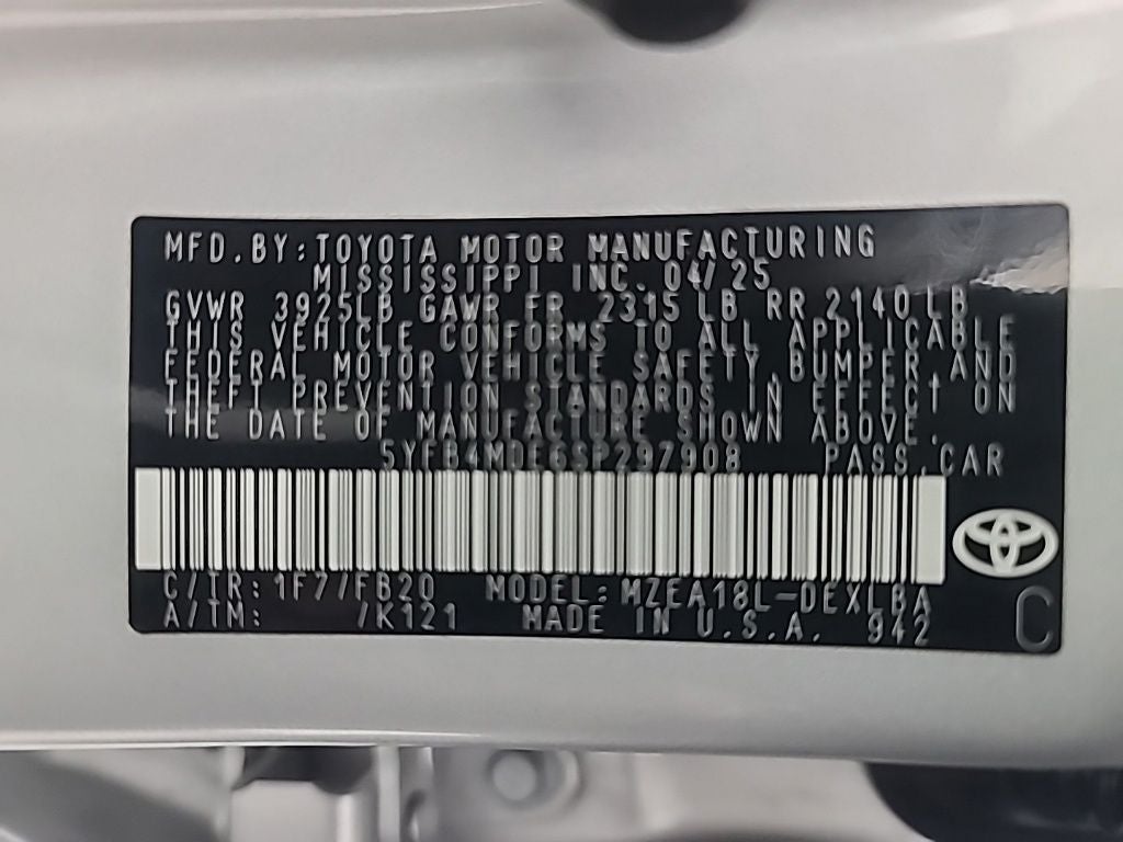 2025 Toyota Corolla LE