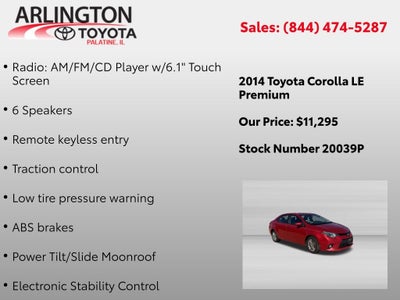 2014 Toyota Corolla LE Premium