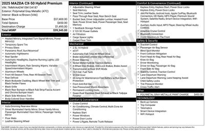 2025 Mazda Mazda CX-50 Hybrid Premium
