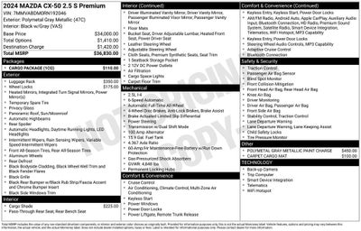 2024 Mazda Mazda CX-50 2.5 S Premium Package