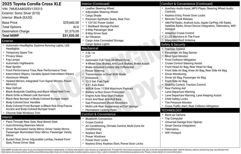2025 Toyota Corolla Cross XLE