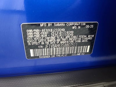 2025 Subaru WRX Premium