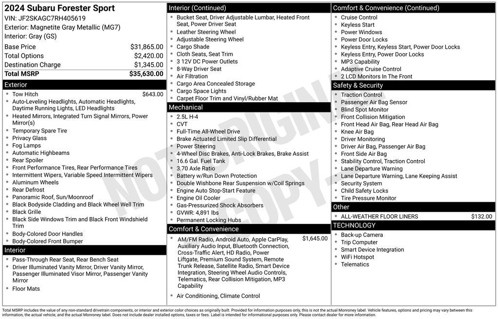 2024 Subaru Forester Sport