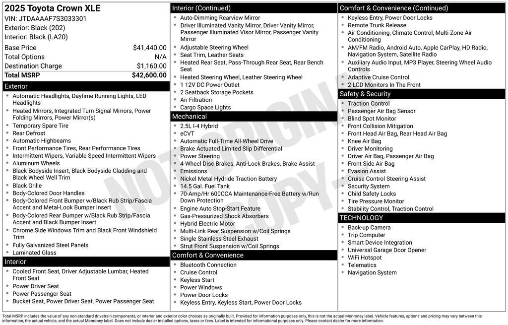 2025 Toyota Crown XLE