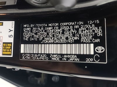2016 Toyota PRIUS Three